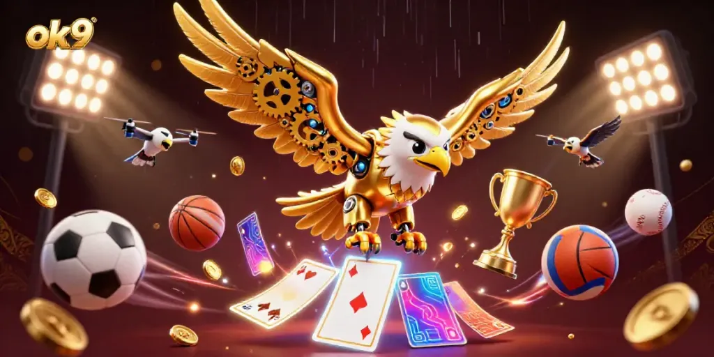 Experience immersive sports betting action with the ok9 golden eagle in dynamic gameplay.