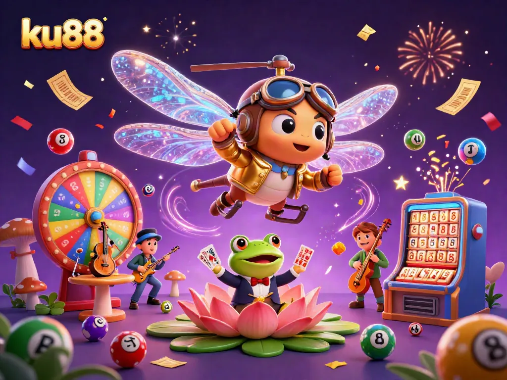 Engage with ku88's thrilling casino world featuring vibrant games and lively characters.