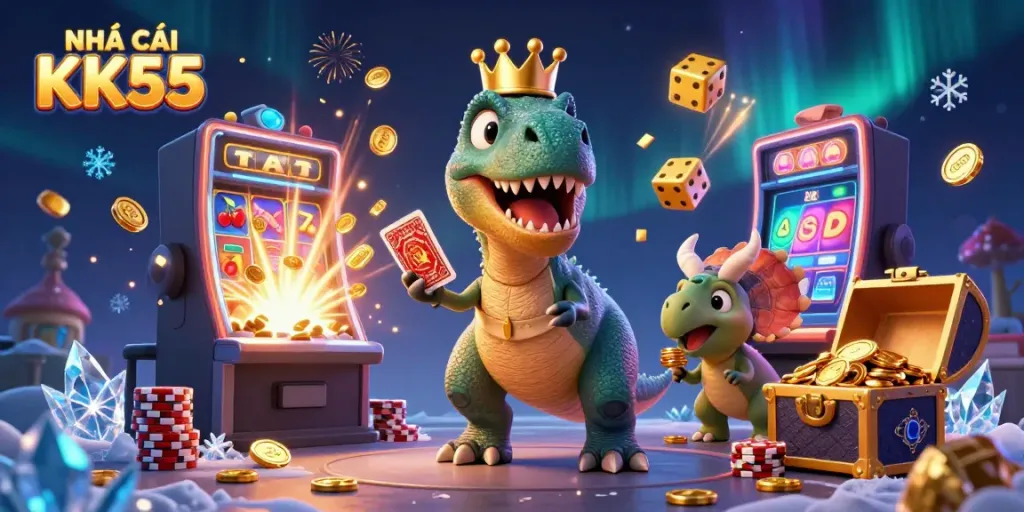 Experience vibrant gaming at NHÀ CÁI KK55 with thrilling characters and jackpot elements