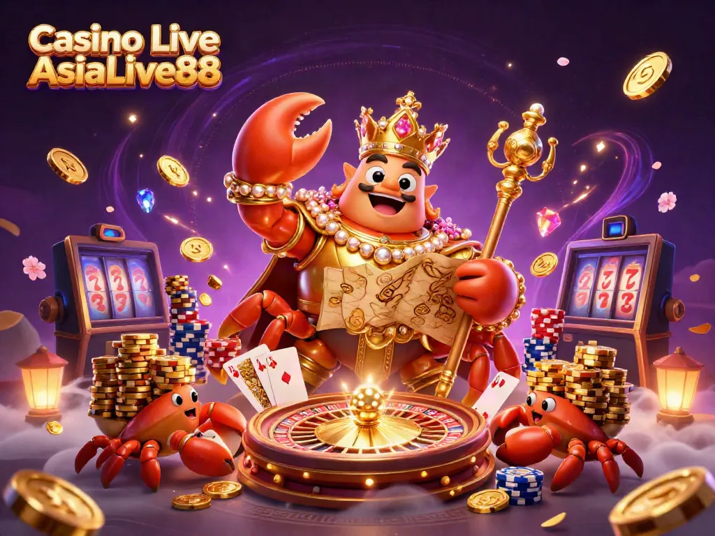 Players enjoying gaming excitement at Casino Live AsiaLive88 amid animated riches and vibrant characters.