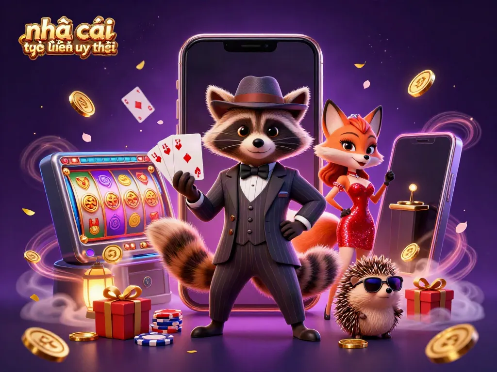 Experience the thrill at nhà cái trực tuyến uy tín with charming characters and vibrant casino elements.