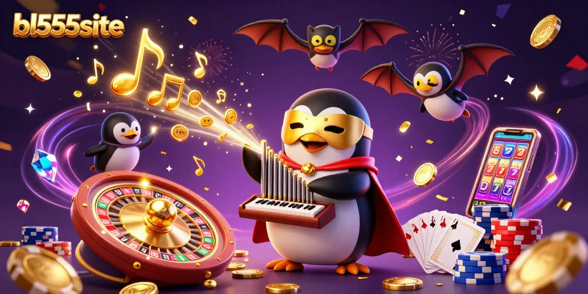 Experience the thrill of bl555site as the phantom penguin brings casino magic to life with golden coins cascading.