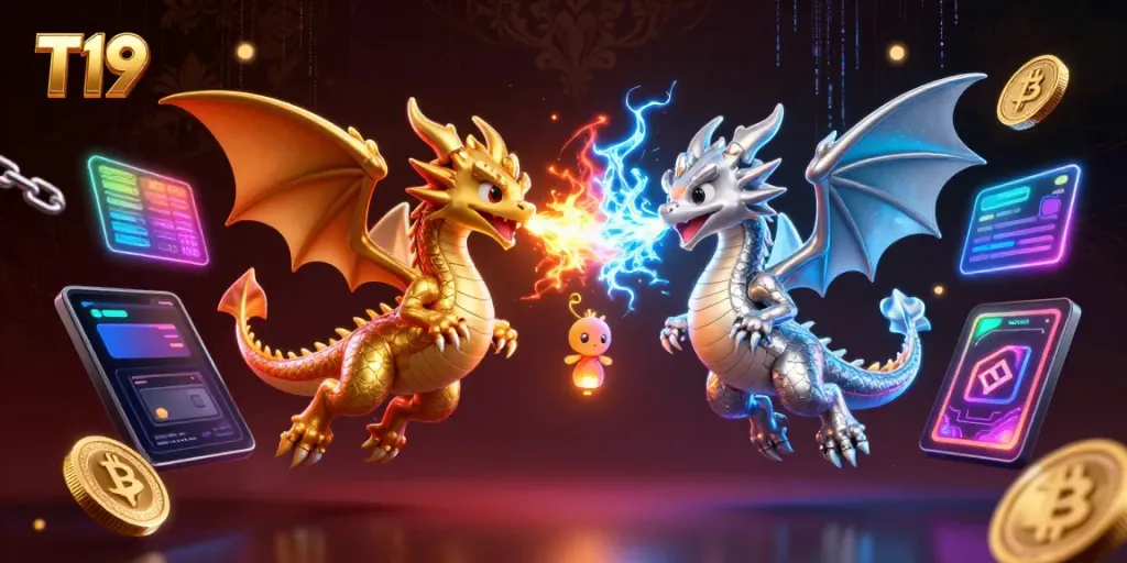 Experience interactive gaming at T19 while watching the dynamic battle of golden and silver dragons.