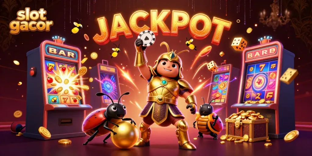 Mengangkat chip poker, slot gacor pesta jackpot penuh koin menggemparkan suasana kasino