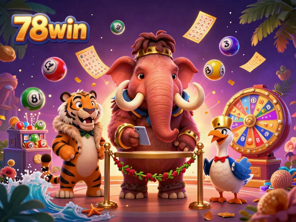 Join the action at 78win Casino with our colorful gaming characters and vibrant elements!