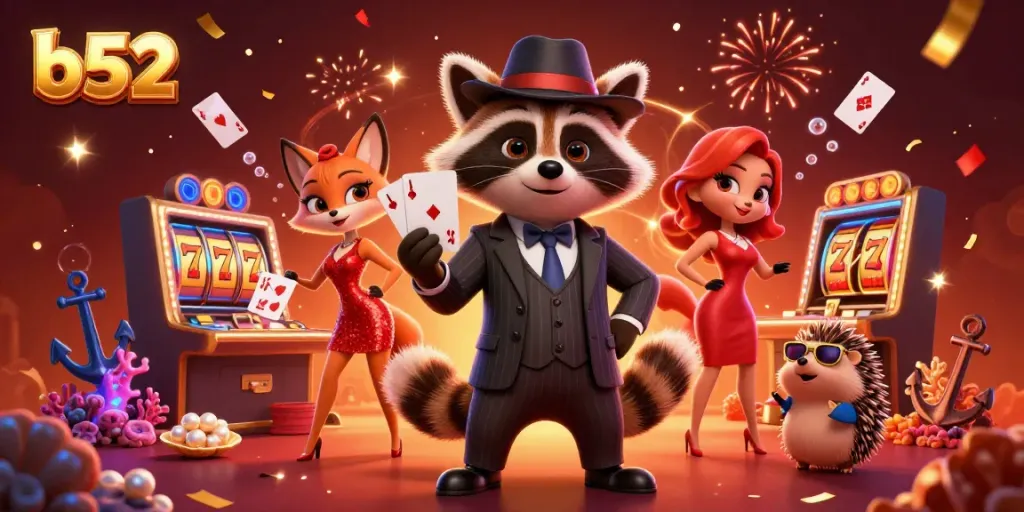 Experience thrilling wins with b52 gaming featuring a suave raccoon, dazzling fox, and hedgehog bouncer.