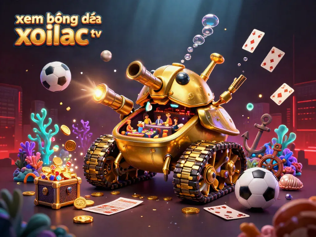 Engage with xem bóng đá xoilac tv for thrilling sports betting adventures in a vibrant 3D illustration.