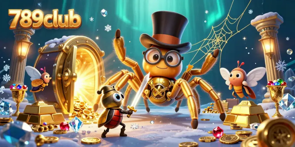 Experience thrilling adventures at 789club with dynamic characters in a vibrant casino scene.