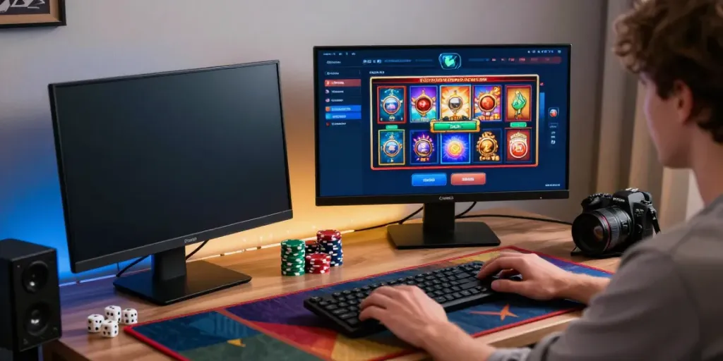 Engaging scene of slot Thailand gameplay on a smartphone in a cozy nook.