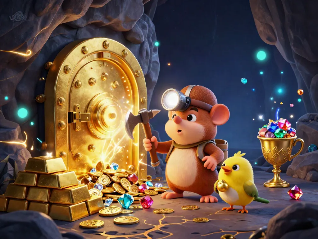 Engage in thrilling gaming excitement with uy88's vibrant treasure-filled illustration.