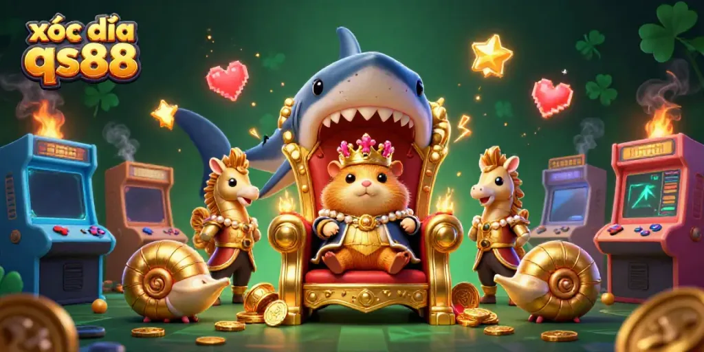 Experience xóc đĩa qs88 with a vibrant 3D portrayal, showcasing the excitement of gameplay and unique characters.