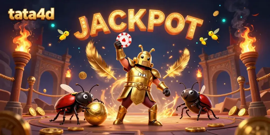Experience epic wins with tata4d in a vibrant casino battle between courageous characters!