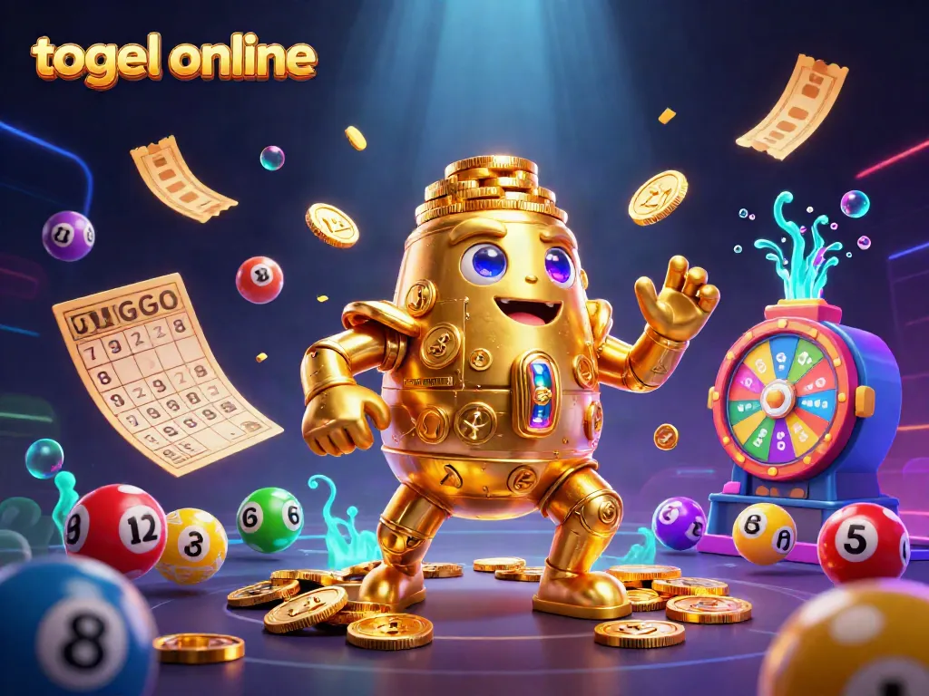 Engage with the thrilling world of togel online through this vibrant and dynamic gaming illustration.