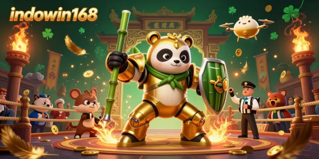 Experience the engaging indowin168 casino atmosphere with vibrant characters and dynamic gaming elements.