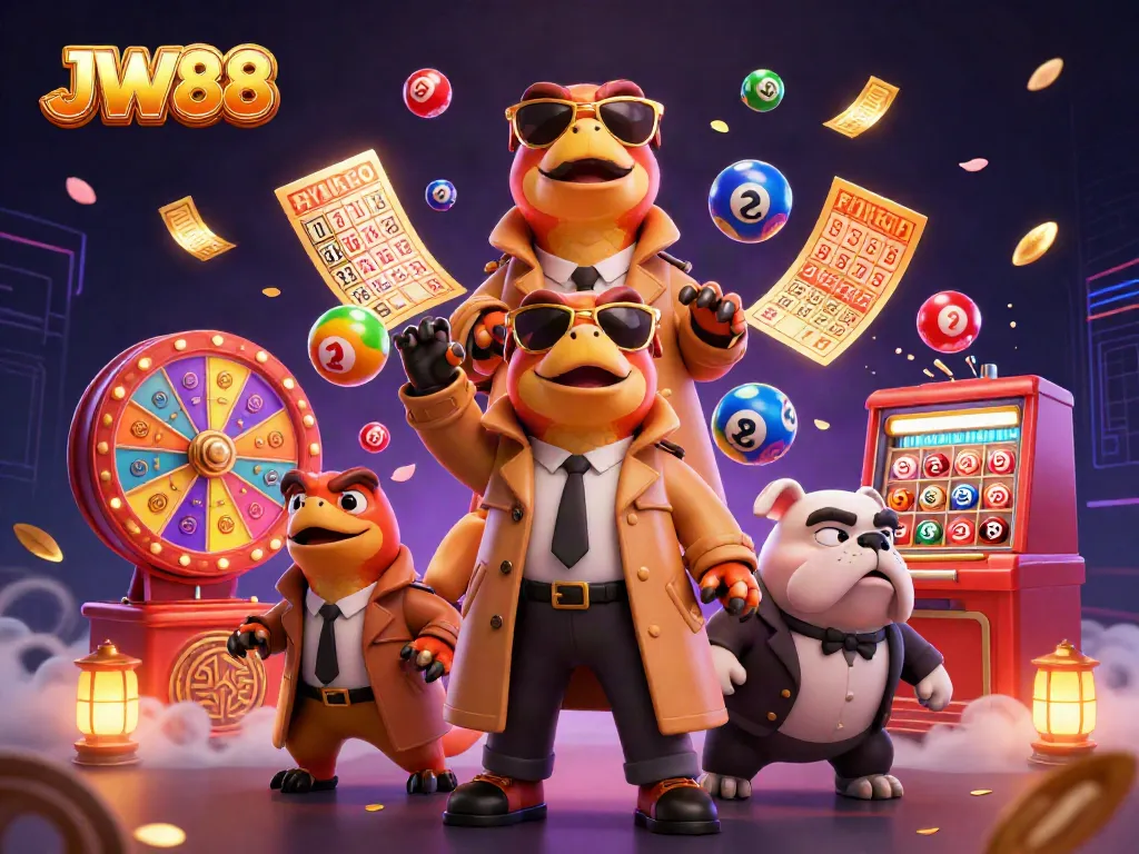 Engage in thrilling casino action at JW88 with cartoon raptors aiming for VIP access.