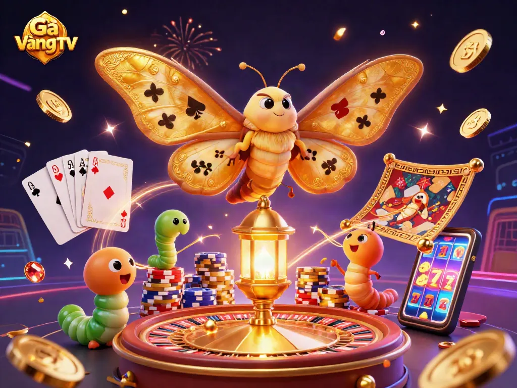 Experience the excitement of Gà Vàng TV with thrilling casino elements and dynamic visuals.