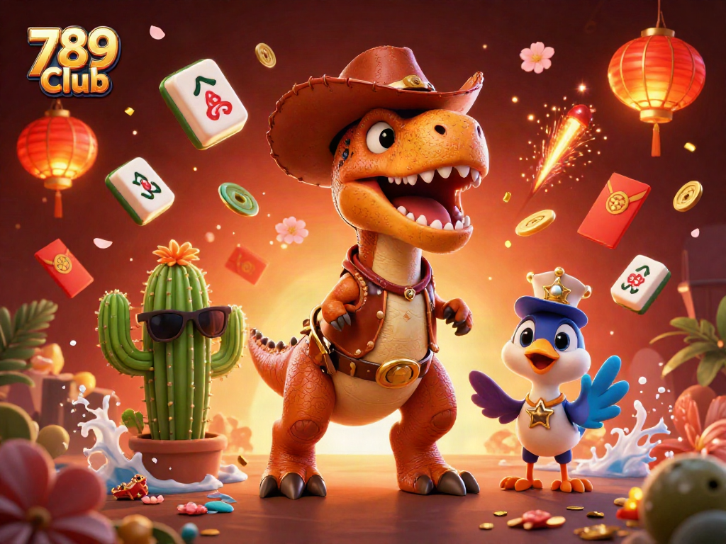 Engage in thrilling gameplay at 789 Club with vibrant characters and rich casino elements.